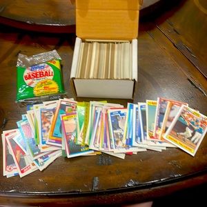 Over 300 baseball cards. Fleer, Score and Topps brands.